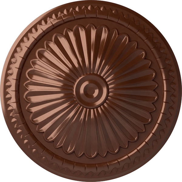 Ekena Millwork Alexa Ceiling Medallion (Fits Canopies up to 3"), Hand-Painted Copper Penny, 15"OD x 1 3/4"P CM14AXCPS - main